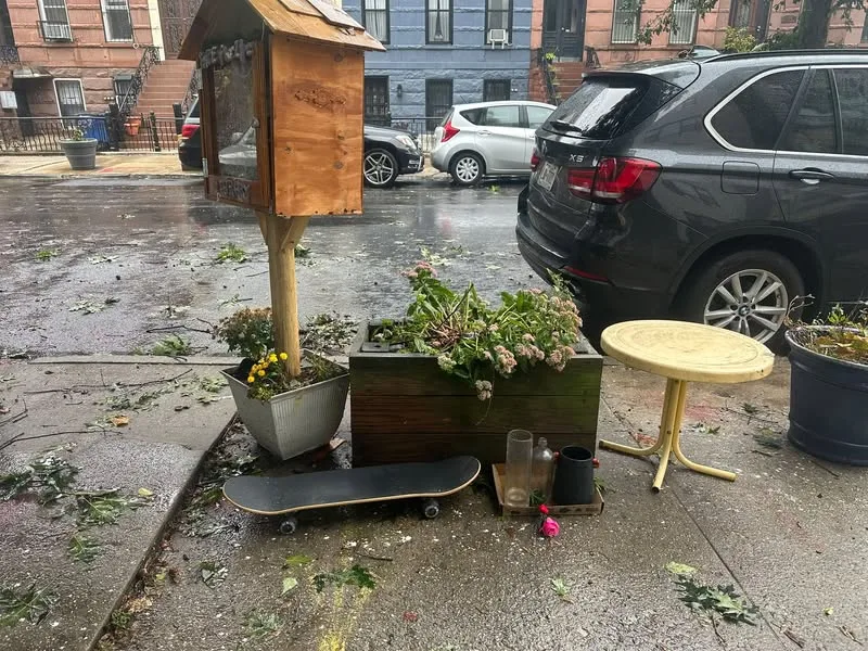 Furniture on the curb at 1 Ave & 39 St